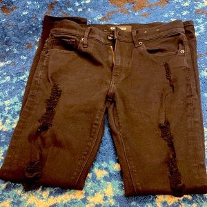 Black distressed jeans